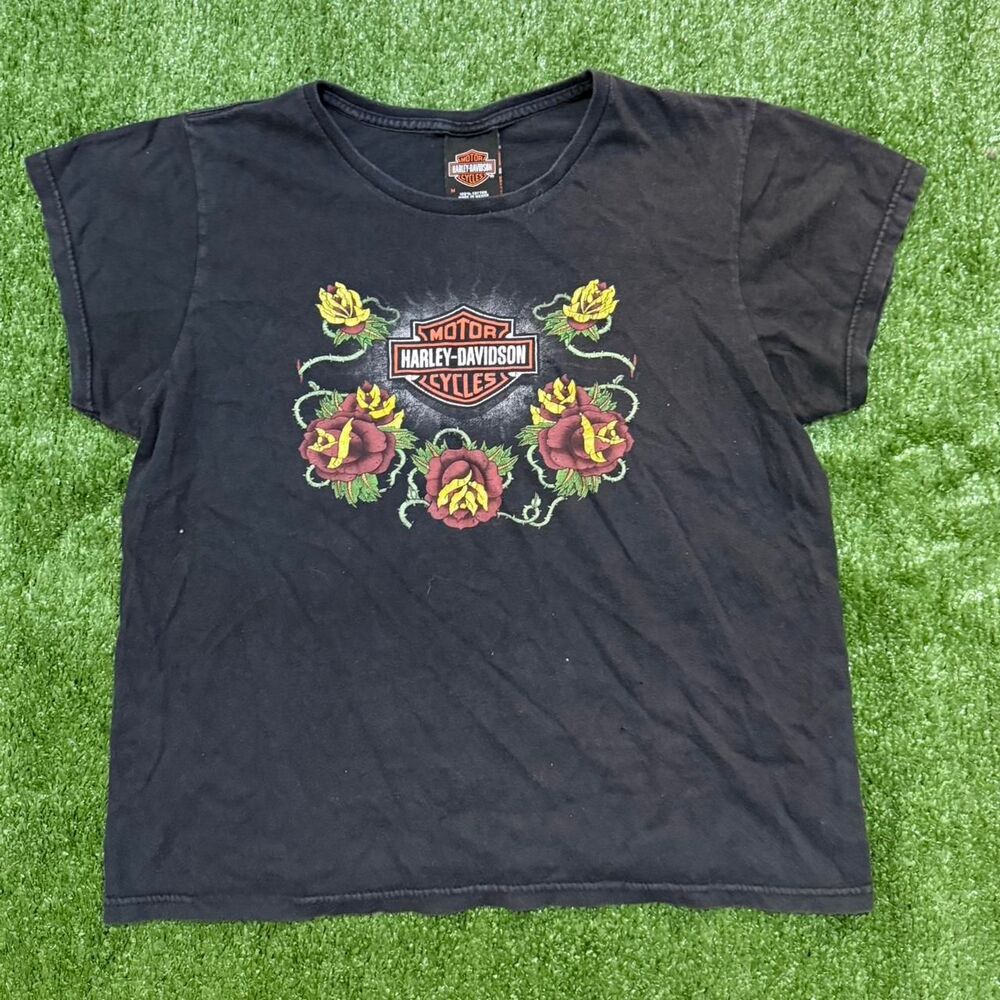 Harley-davidson Women's Black T-shirt